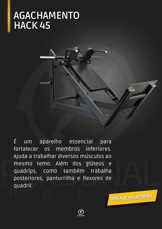 Agachamento Hack 45 Linha Master