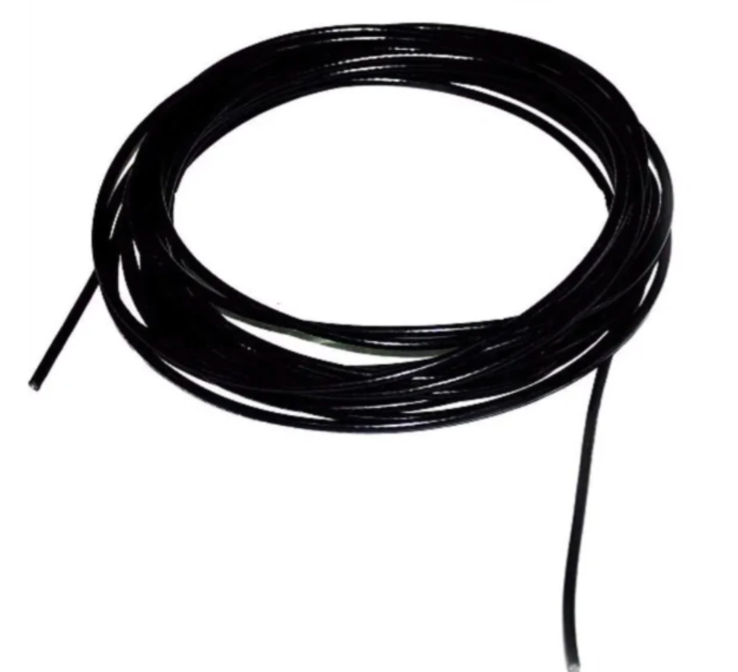 Cabo de Aço preto com alma de Nylon (metro)